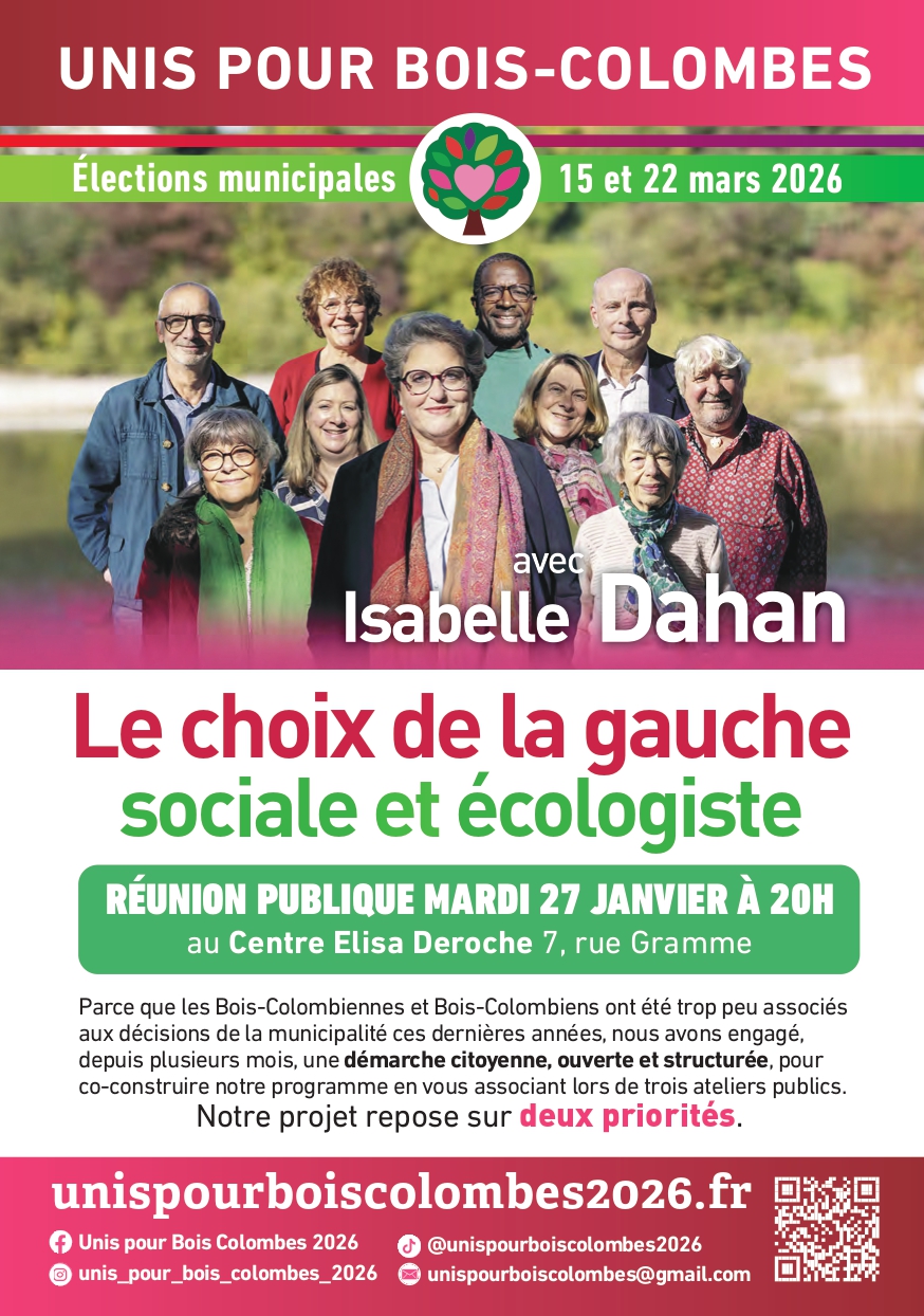 Première page du tract Janvier 2026